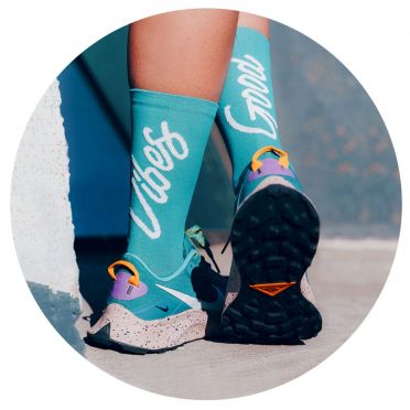 Paar Pacific & Co. Good Vibes Lake Socks fietssokken