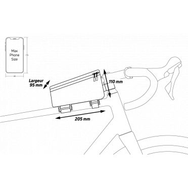 Zefal Z Console Pack T2 Framemontagetas - 1,2L