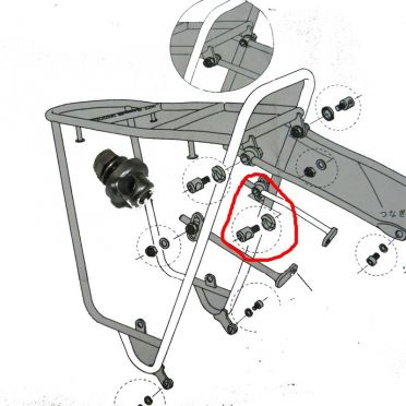 Schroefbout voor Nitto rack