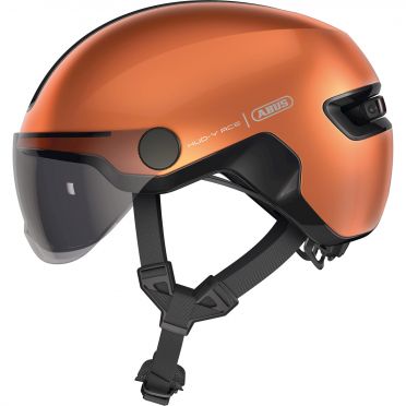 Abus HUD-Y ACE vizier stadsfietshelm met geïntegreerde verlichting