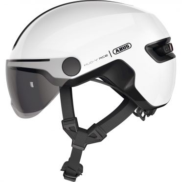 Abus HUD-Y ACE vizier stadsfietshelm met geïntegreerde verlichting