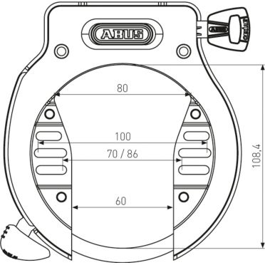 Abus Amparo 4650 fietsframeslot met sleutel