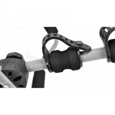 Fietsenrek op achterklep met riemen Mottez Ariane 3 fietsen