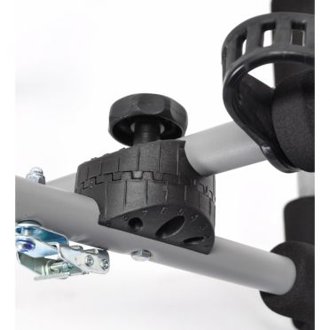 Fietsenrek op achterklep met riemen Mottez Ariane 3 fietsen