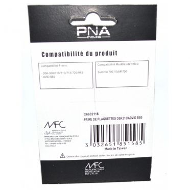 Paar AVID BB5 organische PNA-remblokken