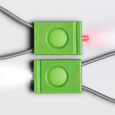 Paar groene Bookman fietslampen