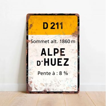 Alpe d'Huez - Vintage Stijl Fietsen Fietsbord