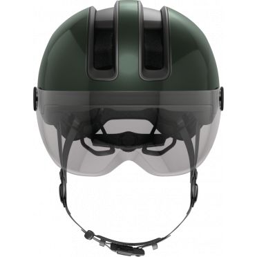 Abus HUD-Y ACE vizier stadsfietshelm met geïntegreerde verlichting