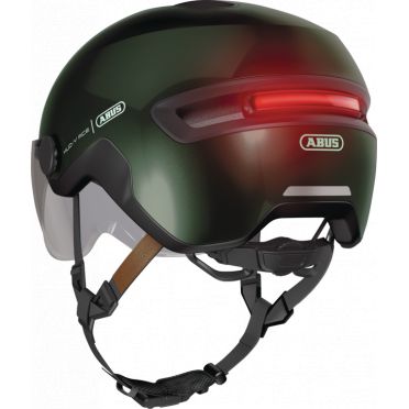 Abus HUD-Y ACE vizier stadsfietshelm met geïntegreerde verlichting