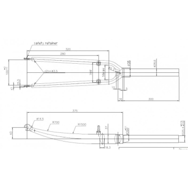 EXS vork voor stads- of toerfiets 28