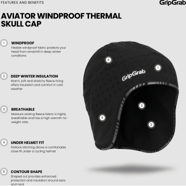 GripGrab Aviator winter winddichte fietshoed