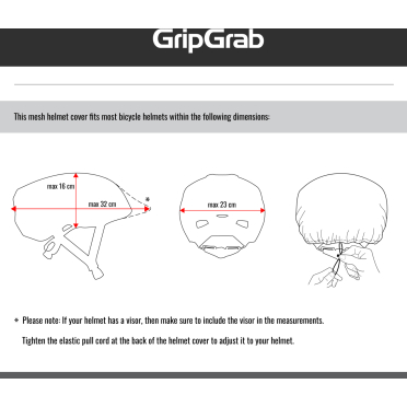 GripGrab BugShield fietshelmhoes