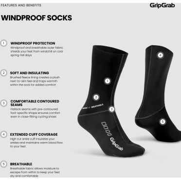 GripGrab lente-herfst winddichte fietssokken