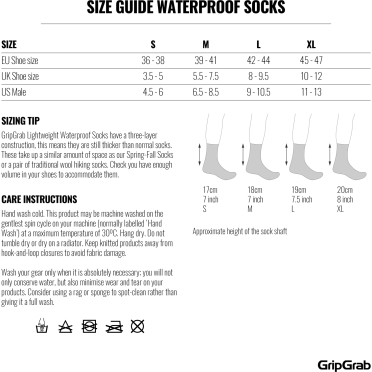 GripGrab lichtgewicht waterdichte fietssokken