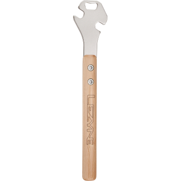 Lezyne pedaalsleutel met houten handvat en geïntegreerde flesopener