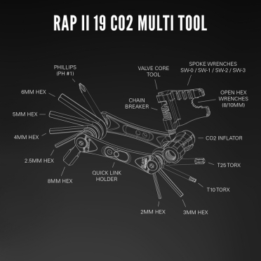 Lezyne RAP II-19 CO2 fietsmultitool