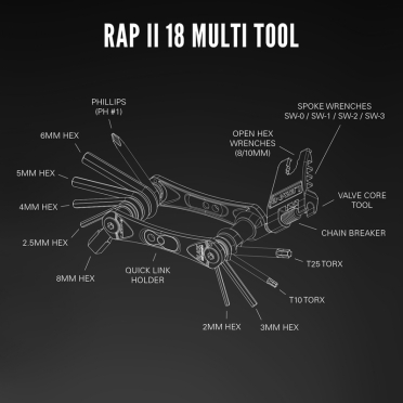 Lezyne RAP II-18 fietsmultitool
