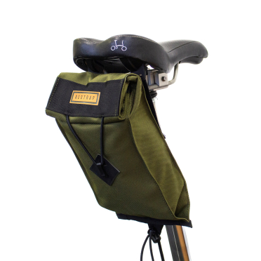 Restrap City Range zadeltas voor vouwfietsen - olijf
