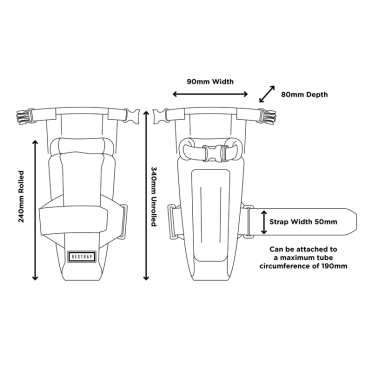 Downtube Restrap 1,2L fietsframetas